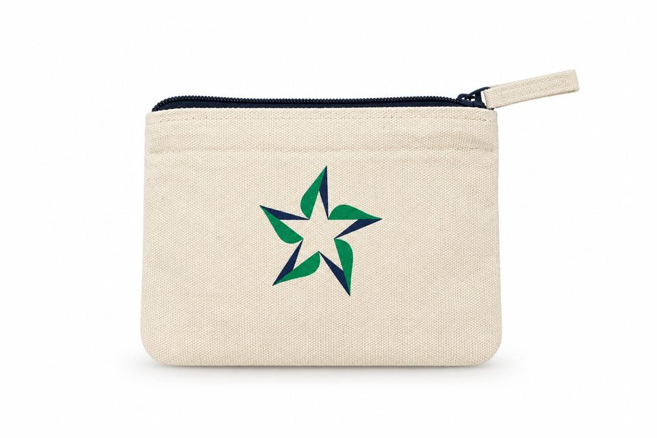 Canvas coin pouch with the Somersfield star